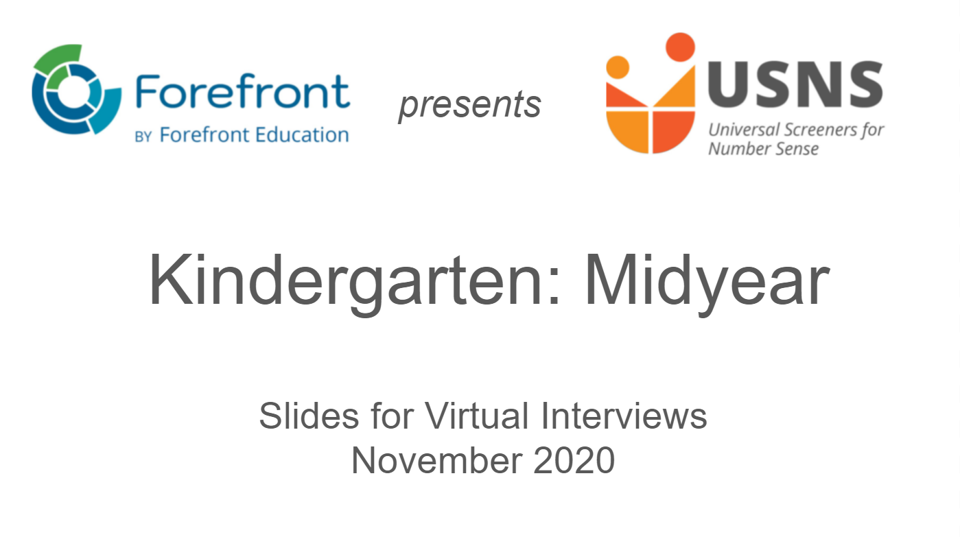kindergarten midyear screener virtual slides