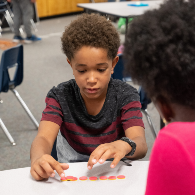 math screening image of student screener interview